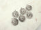 Set of 2, silver sun and moon pendant, 29mm x 25mm, 1 set